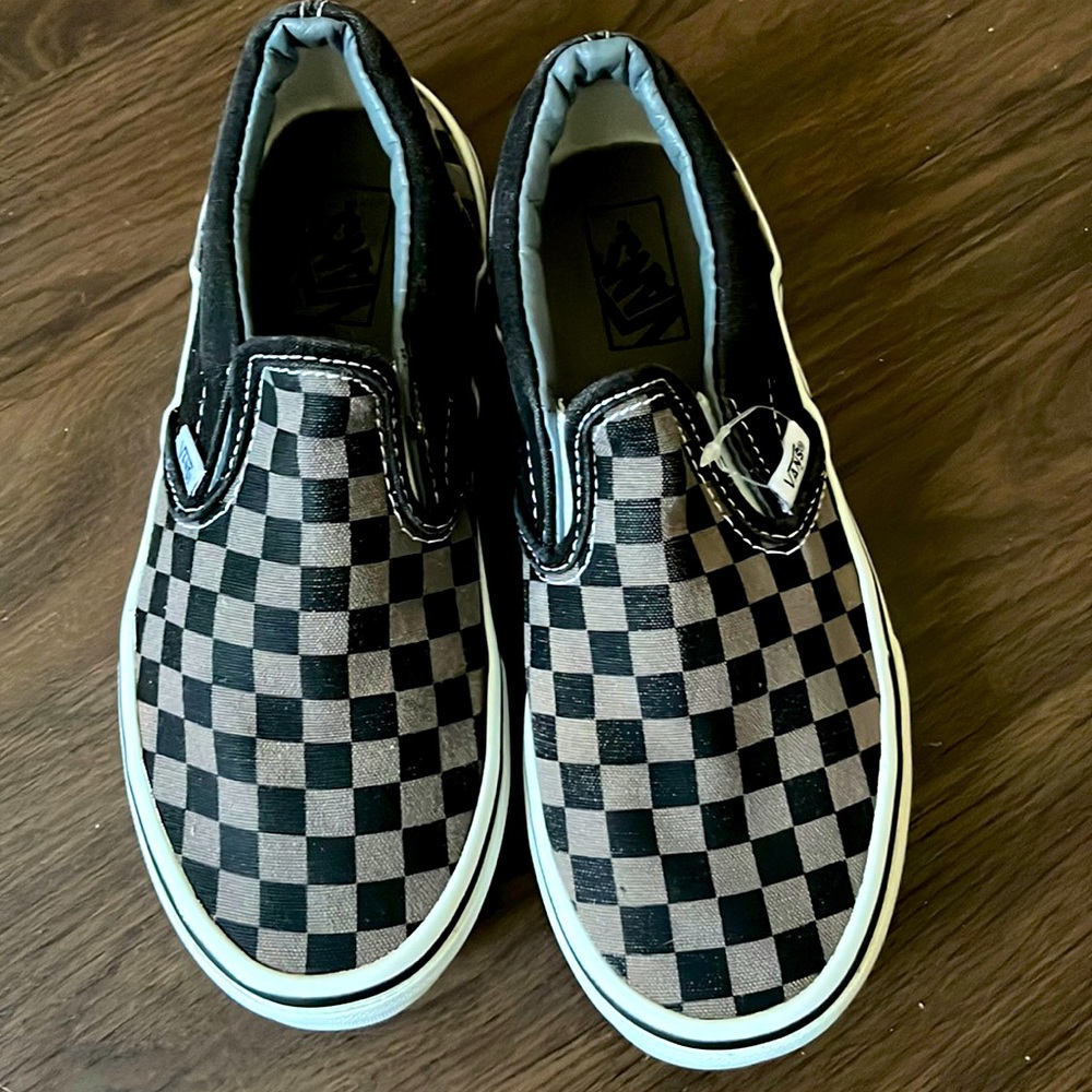 Black and Grey Vans Boys Size 3